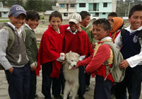 Yanapuma volunteers teach English in a community school in the Andes of Ecuador